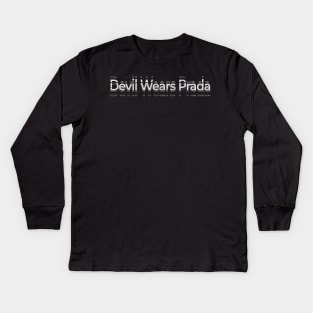 Devil Wears Prada Kinetic Typography Kids Long Sleeve T-Shirt